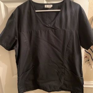 Large black scrub top